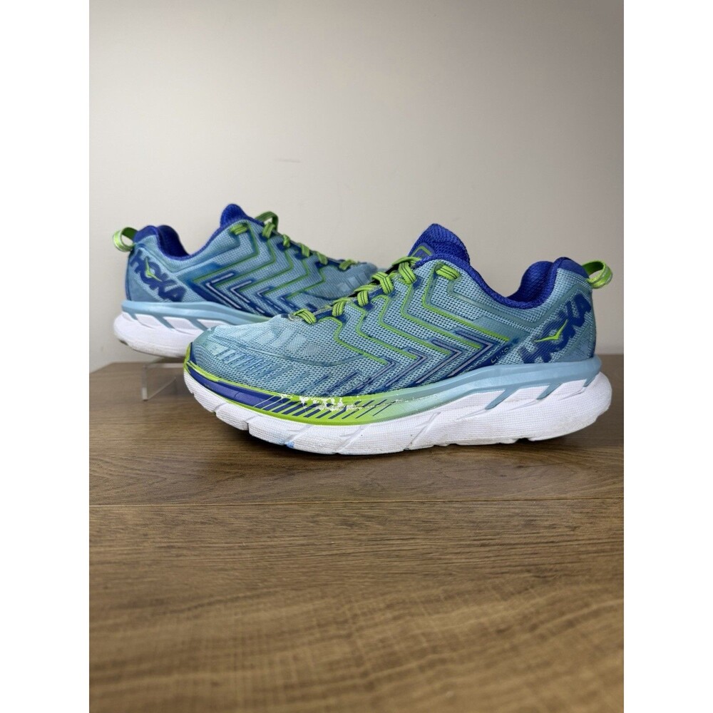 Hoka Clifton 4 Running Shoes Women’s Size 8 Blue Green
